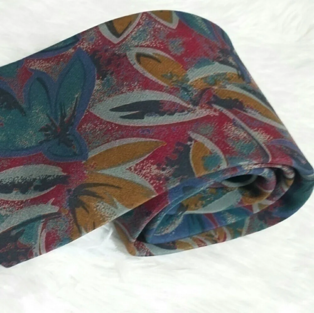 Vintage Oleg Cassini 100% Silk Floral Tie